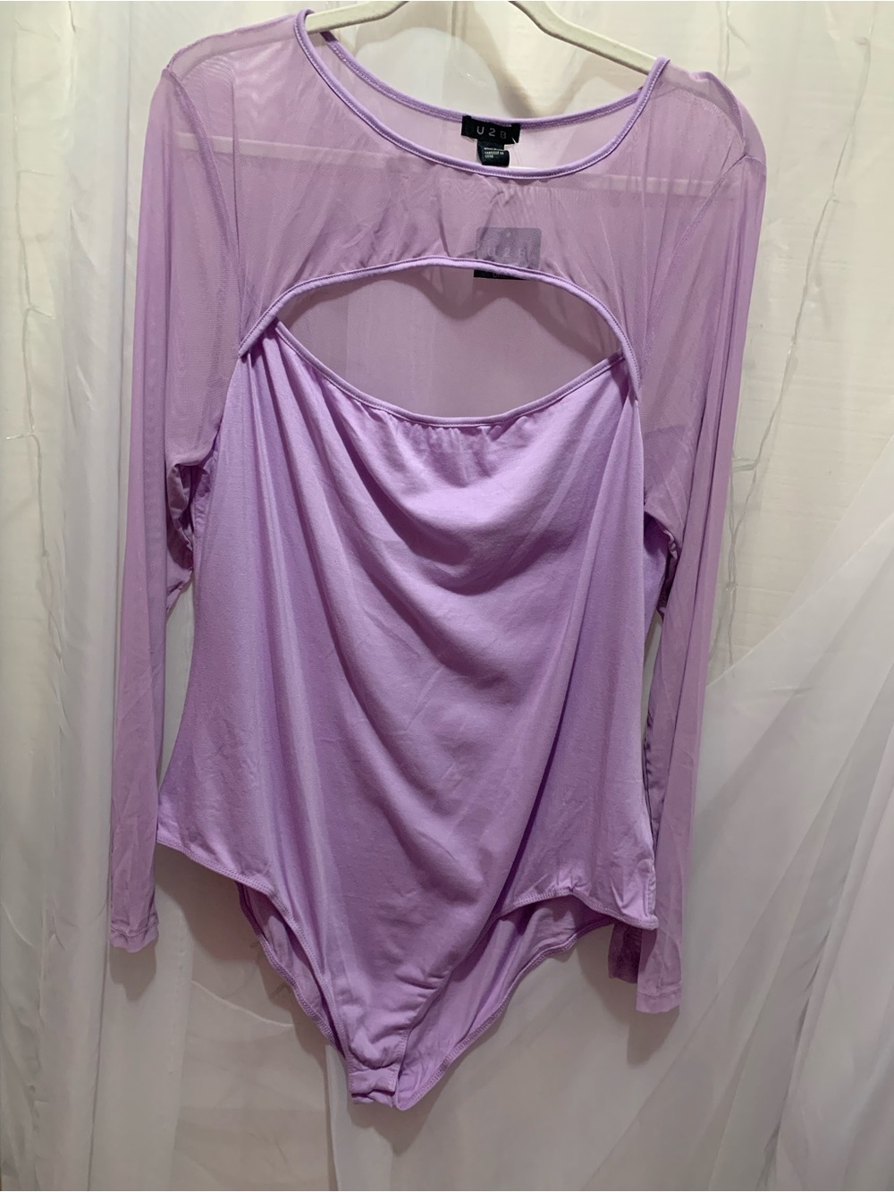 U2B Sheer Mesh Sleeve Bodysuit
